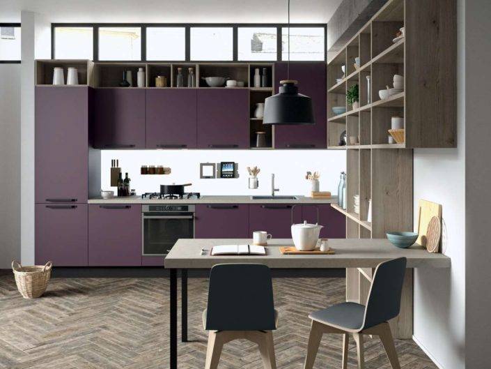 Das Modell Faro, mit einer polymerbeschichteten Trägerplatte in MDF und einer Stärke von 22 mm. Foto: Aran Cucine