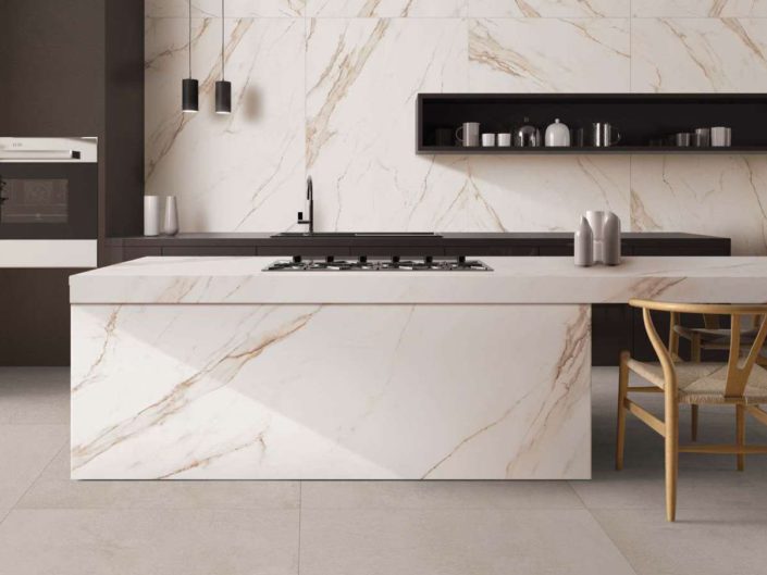 Ceramica Grande Keramikplatte "Calacatta Gold". Foto: Ceramica Grande