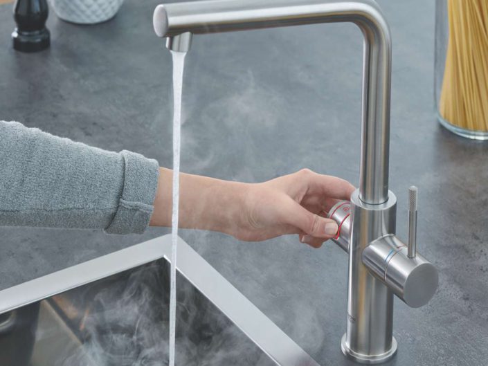 Heißwasser Armatur von Grohe. Foto: Grohe