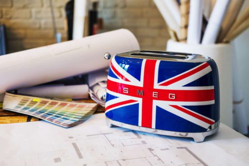 Der Smeg Toaster im Union Jack Design. Foto: Smeg