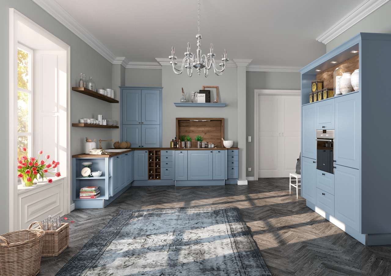IP_blaue_LandhausKüche | Küchen Journal