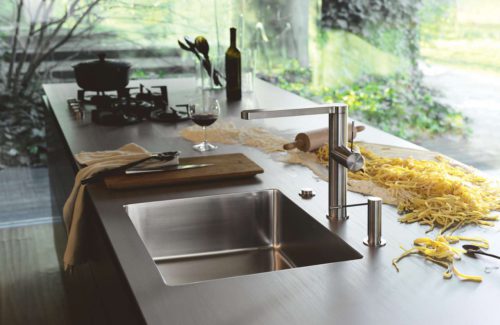 Edelstahl Arbeitsplatte, Pure Steel Franke