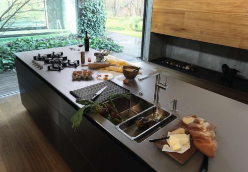 Edelstahl Arbeitsplatte, Pure Steel Franke