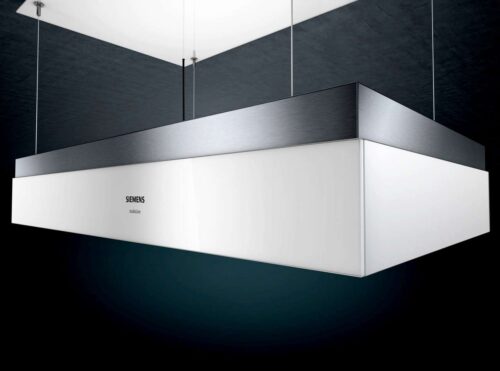 Die Filterabdeckung besteht aus Glas, hinter dem sich auch die LED-Beleuchtung befindet. Foto: Siemens