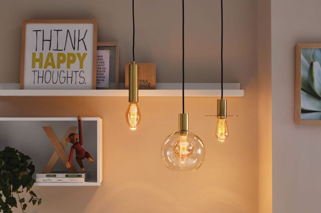 Modernes LED-Licht im angesagten Vintage-Stil: Dekorative Leuchtmittel sollten nicht unter einem Lampenschirm versteckt werden, sondern frei sichtbar das Zuhause aufwerten.
Foto: djd/Paulmann Licht