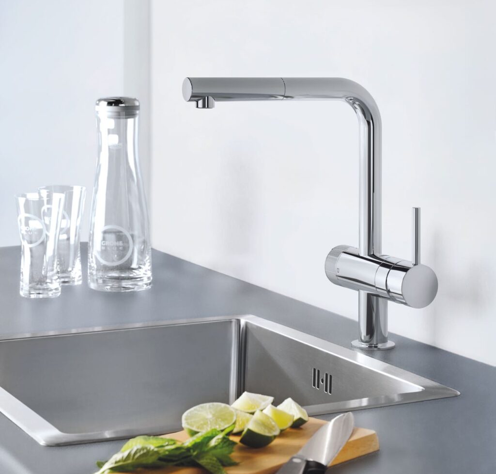 GROHE Blue Pure für reines, schmackhaftes Trinkwasser. Foto: GROHE