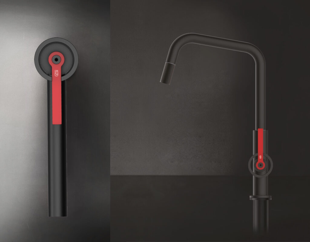 Italienisches Design meets rauen Industrial Style bei der ungewöhnlichen Armatur Officine V. Foto: GESSI