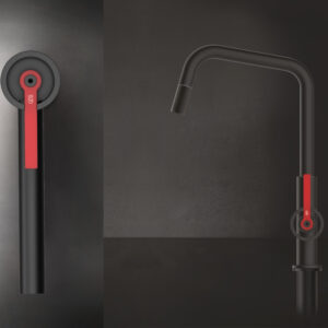 Italienisches Design meets rauen Industrial Style bei der ungewöhnlichen Armatur Officine V. Foto: GESSI