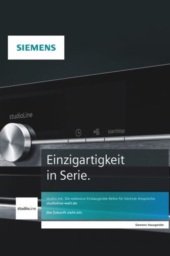 SIEMENS | StudioLine | Die exklusive Einbaugeräte-Reihe