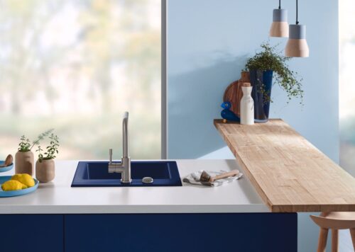 Küchenspüle SUBWAY IN Midnight blue. Foto: Villeroy & Boch