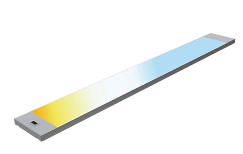 Alba: tint-LED-Unterbauleuchte „white“.
Sie verfügt über 14 Watt und 500 Lumen und ist aus robustem Aluminium und Kunststoff gefertigt. Ihre Abmessungen betragen 50 (L) x 6 (B) x 1 (H) cm. UVP: 79,95 €. Foto: Müller-Licht