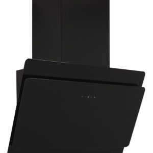 Schräghaube Fuga in Glas schwarz. 60 cm breit und sehr kompakt. Foto: refsta
