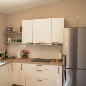 Aus der alten Küche ist nur der Kühlschrank geblieben. Foto: Küchen Journal