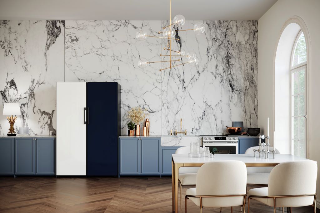 Die innovativen Bespoke Kühlschränke haben ein individualisierbares Design mit vielen stilvollen Farben, Oberflächen und Maßen. So ist für jeden Geschmack was dabei. Foto: Samsung 