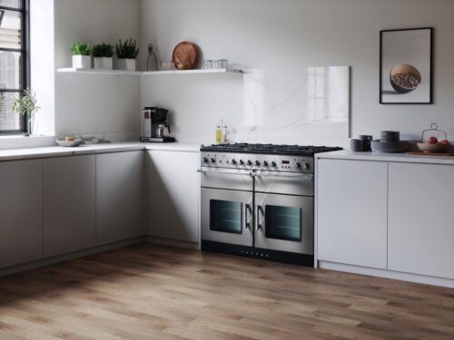 Der Rangecooker “Esprit“ von Falcon hat zwei moderne Heißluftöfen. So kann man gleichzeitig backen und einen Auflauf zubereiten. Außerdem sind ein Schmorofen und ein Grill integriert, ca. 3735 Euro.