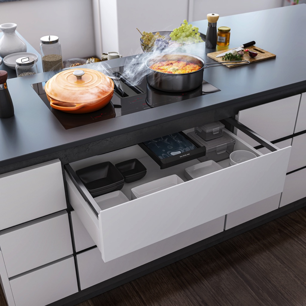 ambiente-flow-in-pro-3 Muldenlüfter Kochfeldabzug Silverline