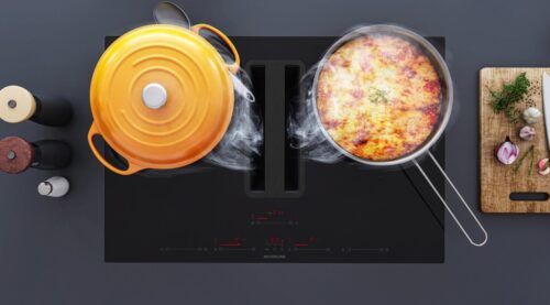 Der effektive Dunstabzug des FLOW-IN-PRO von Silverline mit smarter Steuerung ermöglicht komfortables Kochen bei angenehmem Raumklima.