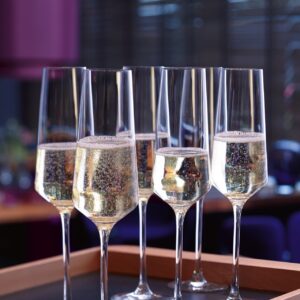 Die extravaganten Sektflöten aus der Kollektion „Puccini“ von Leonardo sind auch ideal für Champagner.