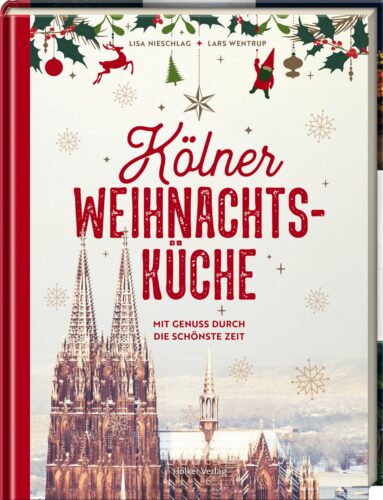 Für alle Rheinland-Liebhaber: „Kölner Weihnachtsküche“ von Lisa Nieschlag und Lars Wentrup. Stimmungsvolle Köln-Bilder und Rezepte, wie zum Beispiel „Muuzemändelcher“ oder „Rievkooche“ sind Spezialitäten der Kölner Weihnachtsküche. Aus der Reihe gibt es noch andere Bücher, unter anderem Wiener Weihnachtsküche, alle erschienen im Hölker Verlag, je 20 Euro.