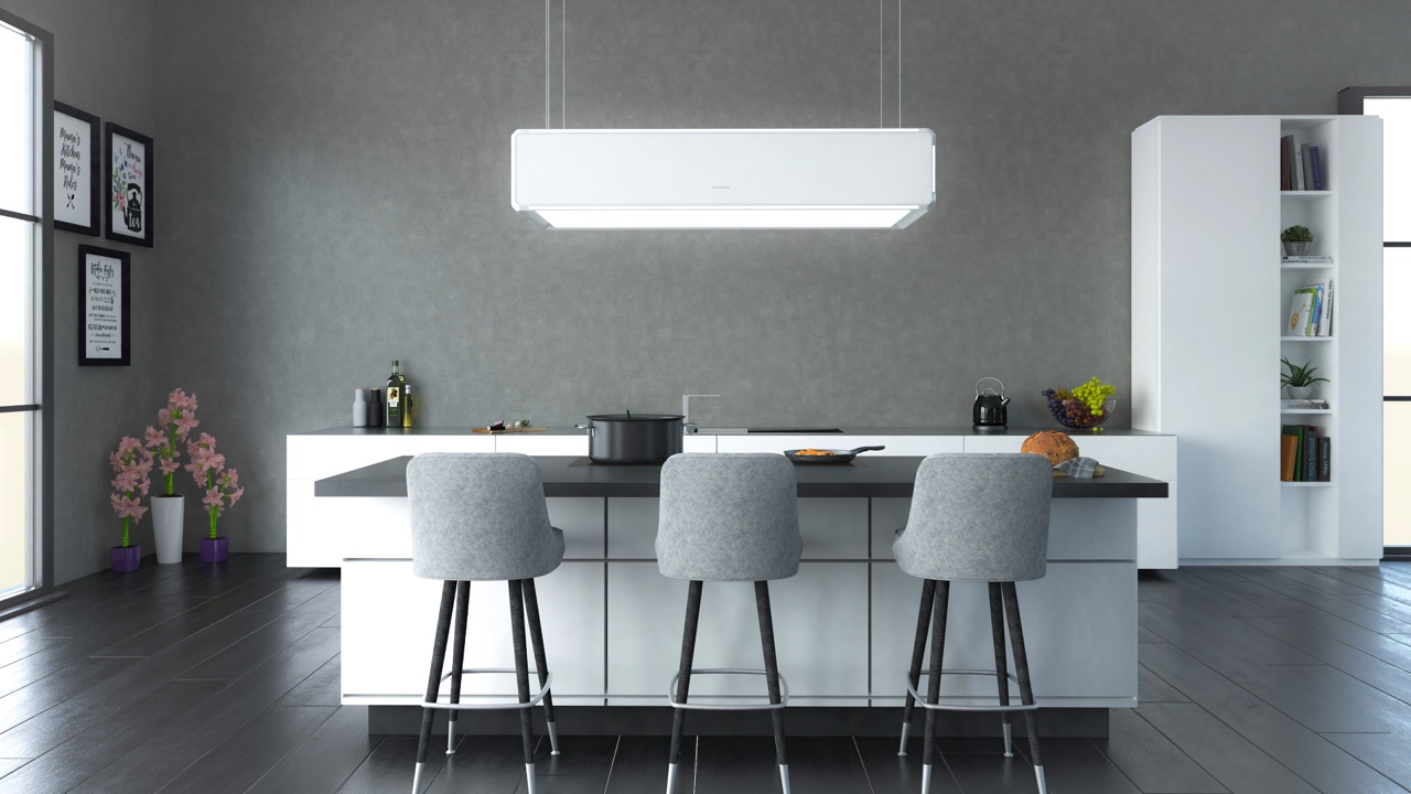 Schwarz oder Weiß, ganz wie Sie es lieber mögen. Beides fügt sich perfekt in die Küche ein uns sorgt für einen wirklichen Blickfang. Die Umluft-Deckenlifthaube „Lightline“ ist höhenverstellbar. Das Besondere ist die Ambiente- und Effektbeleuchtung, die die Lichtstimmung prägt. Sie kann per APP gesteuert werden. Von Silverline.