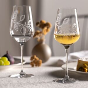 Aus den hübschen Gläsern trinkt man gerne auch ein zweites Glas. Trotz der hübschen Ziselierung sind die Kristallgläser spülmaschinenfest. Aus der Linie „Boccio“ von Leonardo.
