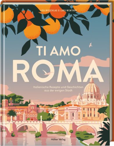 Die italienische Lebensart genießen, das wird in dem Buch „Ti amo Roma“ perfekt
vermittelt. Drin stecken italienische Rezepte und Geschichten aus Rom. Von Lisa Nieschlag, erschienen im Hölker Verlag, 30 Euro.