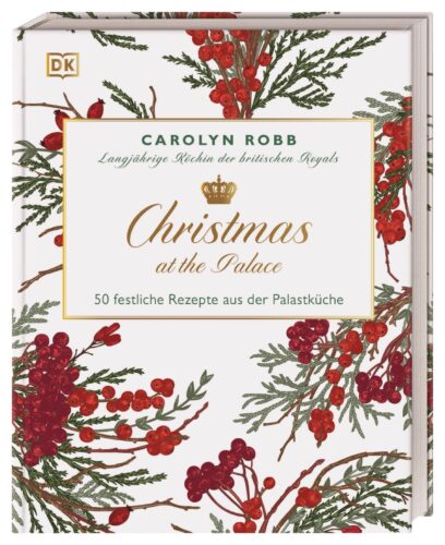 An Weihnachten schlemmen wie bei den Royals? Das ist möglich mit den Rezepten der langjährigen Köchin der britischen Royals Carolyn Robb. Im Buch „Christmas at the Palace“ finden sich 50 festliche Rezepte. Schon das Cover ist eine Augenweide, der Inhalt überzeugt ebenfalls, egal ob weißer Schokoladen-Fudge mit Himbeeren und Macadamianüssen, Truthahn-Würstchen im Schlafrock oder Teesandwiches. Erschienen bei Dorling Kindersley, 19,95 Euro.