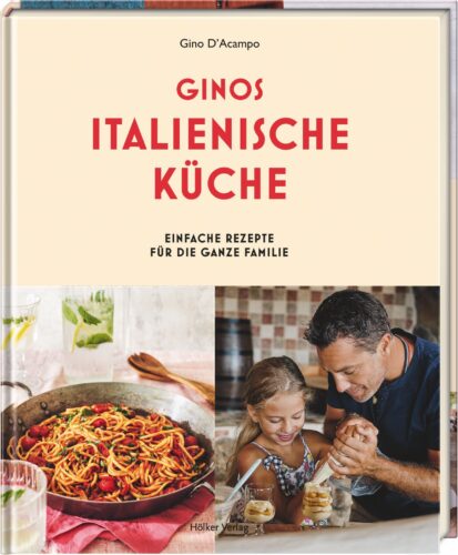 Italienische Rezepte für die ganze Familie. Hier geht es nicht nur ums gemeinsame Essen, sondern auch ums gemeinsame Kochen. Der britische Fernsehkoch Gino D’Acampo entführt im Buch „Ginos italienische Küche“ in seine Heimat mit leichten Rezepten. Erschienen im Hölker Verlag, 30 Euro.