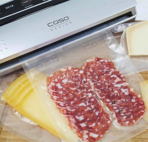 Frisches Fleisch, Fisch, Obst oder Gemüse Egal, was Sie einfrieren möchten, mit dem vollautomatischem Vakuumierer VC 15 von CASO halten Ihre Lebensmittel bis zu 8x mal länger und sind vor Gefrierbrand geschützt.