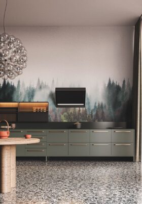 Wie es der Name „Soul“ schon sagt, ist die Wandhaube ein sehr atmosphärisches Gerät, das für ein angenehmes Wohnklima sorgt. Touch-Controls und ein blattförmiges Display bieten Echtzeitinformationen zur Luftqualität. Die Haube von Falmec kombiniert eine minimalistische geometrische Form mit einer stimmungsvollen, integrierten LED-Beleuchtung. Dank der Erforschung von Luftströmungen und durch den Einsatz geräuschdämmender Materialien wird die Geräuschbelastung auf ein Minimum reduziert. Im Vergleich zu „normalen“ Dunstabzugshauben beträgt die Geräuschreduzierung etwa 20 Prozent.  
