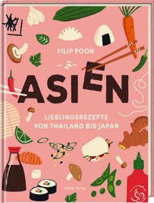 Wer gerne in die Ferne reist, mag vielleicht zuhause ein paar asiatische Gerichte ausprobieren. Mit den Rezepten aus dem Kochbuch „Asien Lieblingsrezepte von Thailand bis Japan“ von Filip Poon kann man da ganz leicht ins Träumen geraten. Egal ob veganes Kimchi, Vietnamesische Sommerrollen oder Orange Chicken. Erschienen im Hölker Verlag, 30 Euro.
