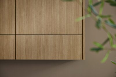 MANHATTAN Natureiche edelmatt und SOFT LACK Tiefblau softmatt