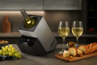 Super praktisch ist der Weinkühler für eine Flasche. Er kann auf den Tisch gestellt werden und sorgt dafür, dass das leckere Getränk, zum Beispiel auch Sekt oder Champagner, seine gewünschte Temperatur behält. Die Bedienung ist komfortabel.