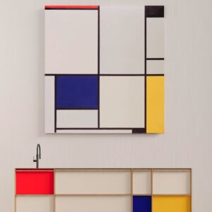 Mondrian und der Bauhaus Architekt Le Corbusier sind die Inspiration für die Fronten aus der Serie „Kyoto“ von Leicht. Der niederländische Künstler Piet Mondrian prägte mit seinem Farbblockstil die Kunstszene. Das Design sorgt dafür, dass auch diese Küche garantiert auffällt.