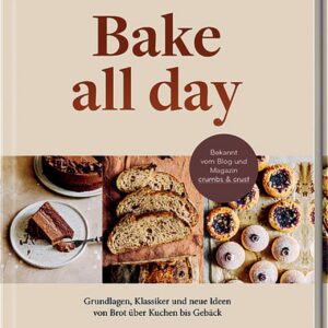Tolle Rezepte, Insider-Tipps und jede Menge Inspirationen, die finden sich im Buch „Bake all day“ von Madeleine Ankner. Aber auch Details, warum bestimmte Arbeitsschritte wichtig sind, werden verraten. Ideal für Anfänger oder Hobbybäcker. Erschienen im Hölker Verlag, 30 Euro.